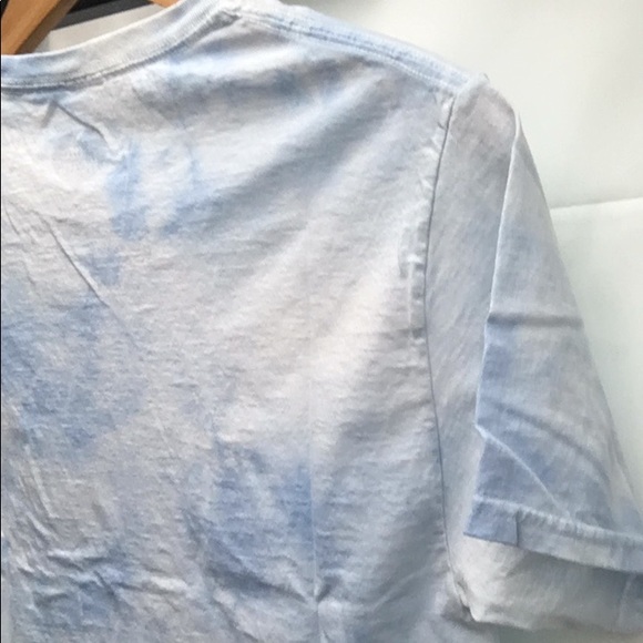 New Care Bears Graphic Print Grumpy Bear Tie-Dye Raw Hem Crop T-shirt - Picture 5 of 7